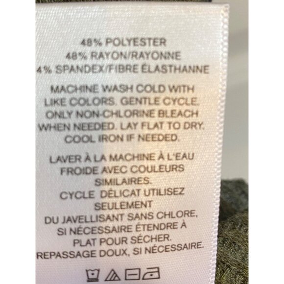 Express Camouflage Print Waffle Knit Dolman Sleeve Top For Women - Picture 16 of 16